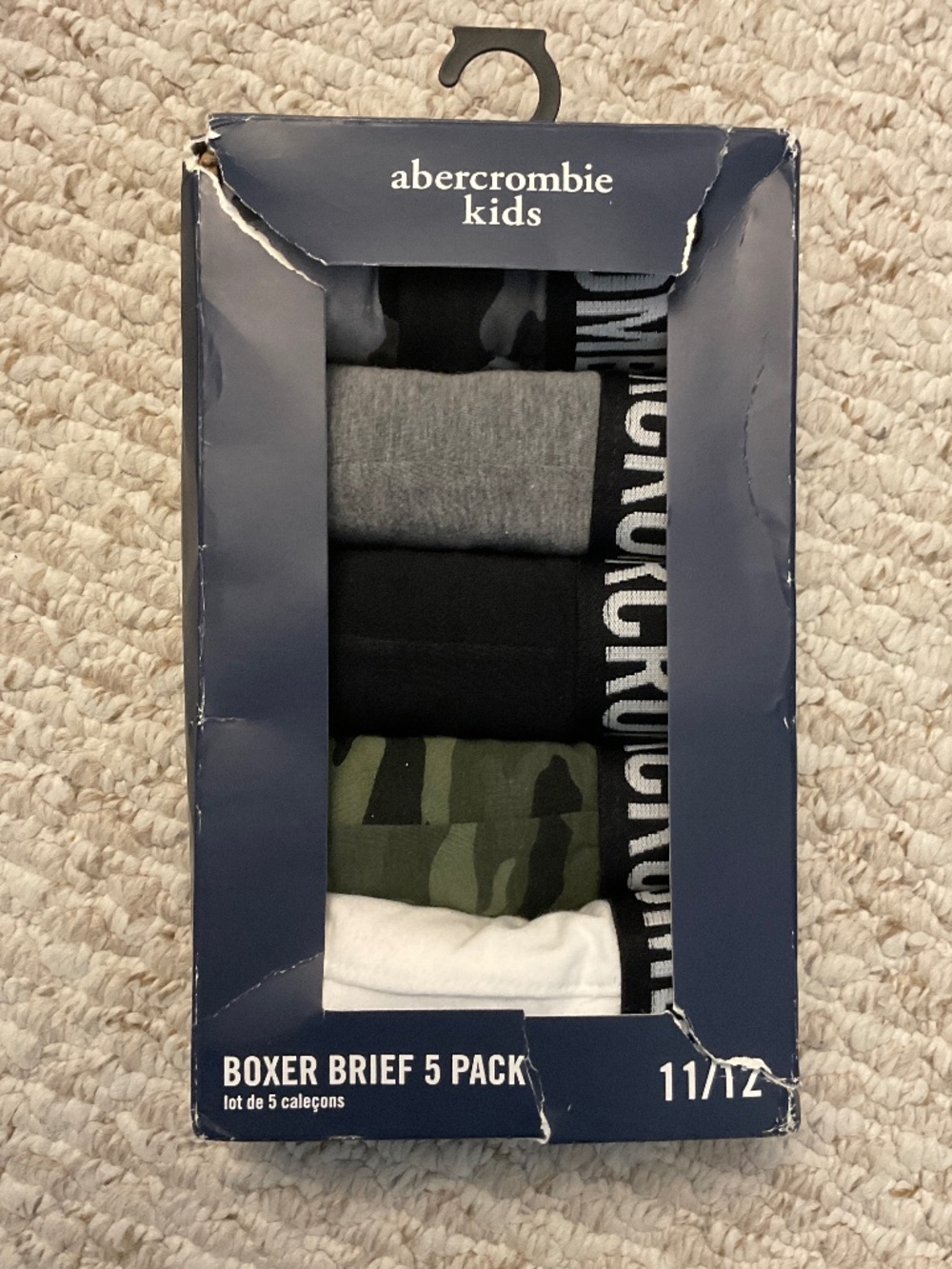 Abercrombie kids - boxer brief 5 pack - size 11/12